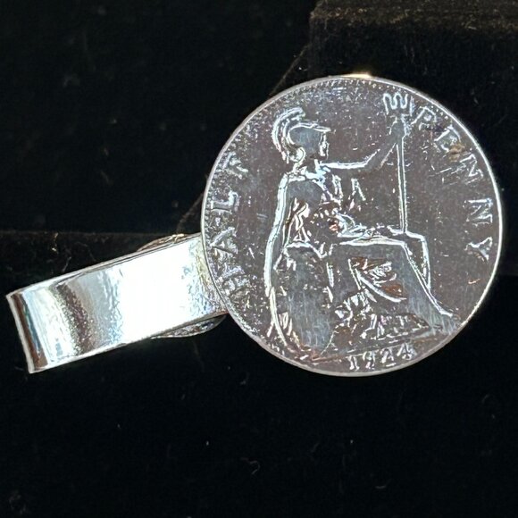1924 Half Penny Coin Tie Clip - Picture 3 of 7